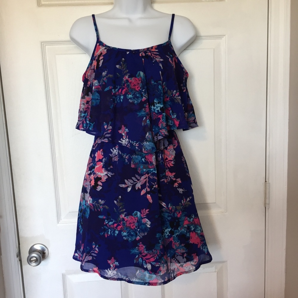 Blue floral dress